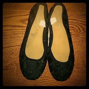 Black Lace Flats